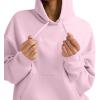 Champion Women’s Pullover Fleece Hoodie, Loose Fit, Midweight, Script Logo(Ballerina Slipper – Embroidered Script Logo)