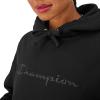 Champion Women’s Pullover Fleece Hoodie, Loose Fit, Midweight, Script Logo(Black – Embroidered Script Logo)