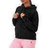 Champion Women’s Pullover Fleece Hoodie, Loose Fit, Midweight, Script Logo(Black – Embroidered Script Logo)