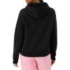 Champion Women’s Pullover Fleece Hoodie, Loose Fit, Midweight, Script Logo(Black)