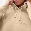 Champion Women’s Pullover Fleece Hoodie, Loose Fit, Midweight, Script Logo(Champagne Frost – Embroidered Script Logo)