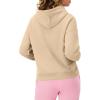 Champion Women’s Pullover Fleece Hoodie, Loose Fit, Midweight, Script Logo(Champagne Frost – Embroidered Script Logo)