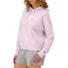 Champion Women’s Pullover Fleece Hoodie, Loose Fit, Midweight, Script Logo(Chantilly Pink Script)
