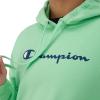 Champion Women’s Pullover Fleece Hoodie, Loose Fit, Midweight, Script Logo(Happy Spring Green – Classic Script Logo)