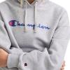Champion Women’s Pullover Fleece Hoodie, Loose Fit, Midweight, Script Logo(Oxford Gray – Classic Script Logo)