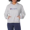 Champion Women’s Pullover Fleece Hoodie, Loose Fit, Midweight, Script Logo(Oxford Gray Champion Script)