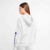 Champion Women’s Pullover Fleece Hoodie, Loose Fit, Midweight, Script Logo(White Arm & Chest Script)