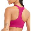 Champion Women’s Sports Bra, High-Impact Compression, Moisture Wicking(Fantastic Fuchsia)