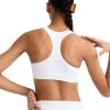 Champion Women’s Sports Bra, High-Impact Compression, Moisture Wicking(White)
