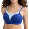 Champion Womens Sports Bra, High-Impact, Maximum Support, Breathable, Moisture Wicking(Surf the Web/Ocean Front Blue)