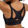Champion Women’s Sports Bra, Motion Control Zip High-impact Sports Bra, Wirefree Bra for Women(Black)