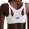 Champion Women’s Sports Bra, Motion Control Zip High-impact Sports Bra, Wirefree Bra for Women(White)