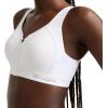 Champion Women’s Sports Bra, Motion Control Zip High-impact Sports Bra, Wirefree Bra for Women(White)
