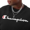 Champion Women’s Sweatshirt, Fleece, Crewneck Sweatshirt, Warm Sweatshirt for Women (Plus Size Available)(Black – Classic Script Logo)