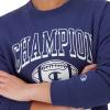 Champion Women’s Sweatshirt, Fleece, Crewneck Sweatshirt, Warm Sweatshirt for Women (Plus Size Available)(Blown Glass Blue Champion Football)