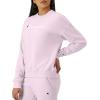Champion Women’s Sweatshirt, Fleece, Crewneck Sweatshirt, Warm Sweatshirt for Women (Plus Size Available)(Chantilly Pink Script)