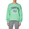 Champion Women’s Sweatshirt, Fleece, Crewneck Sweatshirt, Warm Sweatshirt for Women (Plus Size Available)(Spring Green Champion Athletic Club)