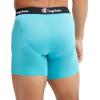 Champion mens Everyday Active Lightweight Stretch Variety Boxer Briefs – 3 Pack(Black With Script Logo/Electric Cyan/Scarlet – 3 Pack)