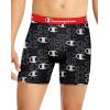 Champion mens Everyday Active Lightweight Stretch Variety Boxer Briefs – 3 Pack(New Ebony/New Ebony With C Logo Print; Silverstone – 3 Pack)