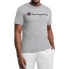 Champion Men’s Classic Graphic Short Sleeve T-Shirt, Script Logo (Reg. Or Big & Tall)(Oxford Gray Script)