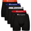 Champion Men’s Everyday Cotton Stretch- 5 Pack(Black – 5 Pack)