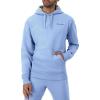 Champion Men’s Fleece Script Logo Hoodie (Reg. Or Big & Tall)(Plaster Blue Small Script)