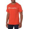 Champion Men’s Heritage Short Sleeve Tee, Men’s T-Shirts, Vintage Shirts, Men’s Tee Shirts, Graphics(Spicy Orange – Classic Script Logo)