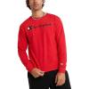 Champion Men’s Long Sleeve T-shirt, Classic T-shirt for Men (Reg. Or Big & Tall)(Scarlet – Classic Script Logo)