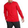 Champion Men’s Long Sleeve T-shirt, Classic T-shirt for Men (Reg. Or Big & Tall)(Scarlet)