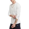 Champion Men’s Long Sleeve T-shirt, Classic T-shirt for Men (Reg. Or Big & Tall)(White)