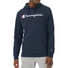 Champion Men’s Long Sleeve T-shirt Hoodie (Retired Colors)(Navy – Classic Script Logo)