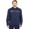 Champion Men’s Long Sleeve T-shirt Hoodie (Retired Colors)(Navy Script Outline)