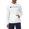 Champion Men’s Long Sleeve T-shirt Hoodie (Retired Colors)(White – Classic Script Logo)