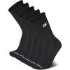 Champion Men’s Moisture-wicking Athletic Crew Socks with Cushioning & Arch Support(Black)