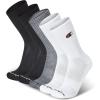 Champion Men’s Moisture-wicking Athletic Crew Socks with Cushioning & Arch Support(Multi (White  Grey  Black))