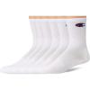 Champion Men’s Moisture-wicking Athletic Crew Socks with Cushioning & Arch Support(White – 6 Pack)