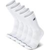 Champion Men’s Moisture-wicking Athletic Crew Socks with Cushioning & Arch Support(White)