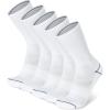 Champion Men’s Moisture-wicking Athletic Crew Socks with Cushioning & Arch Support(White Heel/Toe)