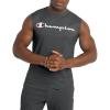 Champion Men’s Muscle Tank, Classic Graphic Muscle Tee, Sleeveless T-shirt for Men (Reg. Or Big & Tall)(Granite Heather – Classic Script Logo)