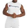 Champion Men’s Muscle Tank, Classic Graphic Muscle Tee, Sleeveless T-shirt for Men (Reg. Or Big & Tall)(White – Classic Script Logo)