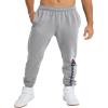 Champion Men’s Powerblend Fleece Joggers(Oxford Gray – Classic Script Logo)