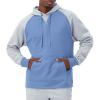 Champion Men’s Pullover Fleece Hoodie, Midweight, C Logo (Reg. Or Big & Tall)(Plaster Blue/Natural/Plaster Blue)