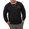 Champion Men’s Sweatshirt, Fleece Midweight Crewneck Sweatshirt (Reg. Or Big & Tall)(Black Small – Small Script Logo)