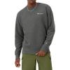 Champion Men’s Sweatshirt, Fleece Midweight Crewneck Sweatshirt (Reg. Or Big & Tall)(Granite Heather Small – Small Script Logo)