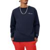 Champion Men’s Sweatshirt, Fleece Midweight Crewneck Sweatshirt (Reg. Or Big & Tall)(Navy Small – Small Script Logo)