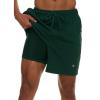 Champion Mens Swim Trunks with Compression Liner, 2 in 1 Mens Bathing Suit Shorts, 7 Inch Inseam Board Shorts for Swimming(Green)