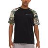 Champion Rash Guard for Men Short Sleeve, Mens Swim Shirt, Sun Shirt UPF+ 50 UV Protection, SPF Quick Drying Rashguard(Black/Camo)