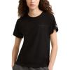 Champion Women’s Classic Short Sleeve Graphic T-Shirt, Standard Fit, Script Logo(Black – Small Tonal Script Logo)