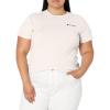 Champion Women’s Classic Short Sleeve Graphic T-Shirt, Standard Fit, Script Logo(White Small Script)