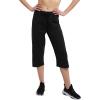 Champion Women’s Cotton Capris, Women’s Drawstring Cropped Sweatpants, Women’s Capri Pants, 18″(Black)